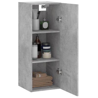 vidaXL Wandschrank Betongrau 34,5x34x90 cm