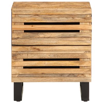 vidaXL Nachttische 2 Stk. 40x34x46 cm Raues Mangoholz