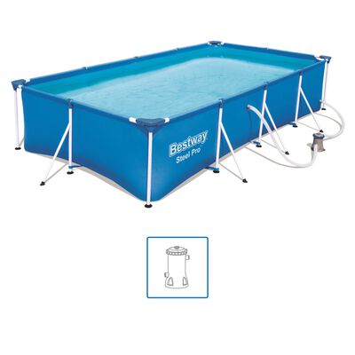 Bestway Steel Pro Swimmingpool-Set 56424 Rechteckig 400×211×81 cm