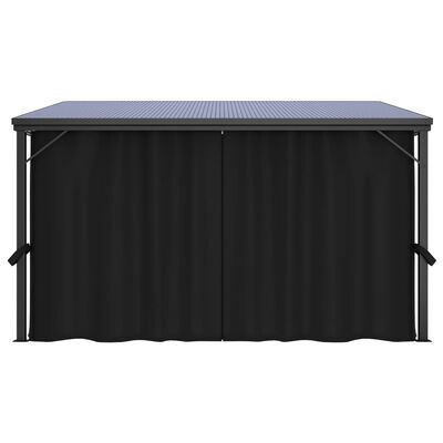 vidaXL Pavillon mit Vorhängen 405x294x244 cm Anthrazit