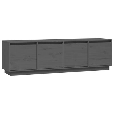 vidaXL TV-Schrank Grau 156x37x45 cm Massivholz Kiefer