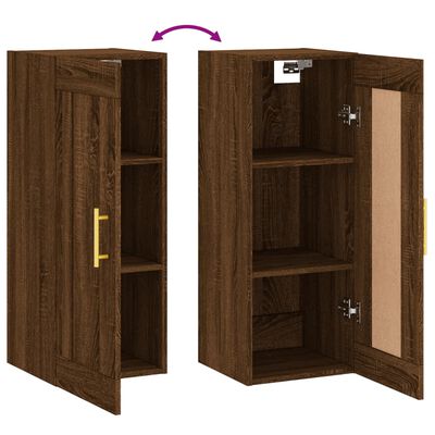 vidaXL Wandschrank Braun Eichen-Optik 34,5x34x90 cm Holzwerkstoff