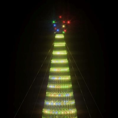 vidaXL Weihnachtsbaum Kegelform 1544 LEDs Mehrfarbig 500 cm