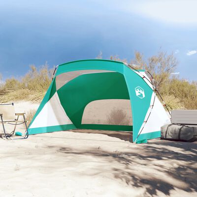 vidaXL Strandzelt Meergrün 274x178x170/148 cm 185T Polyester