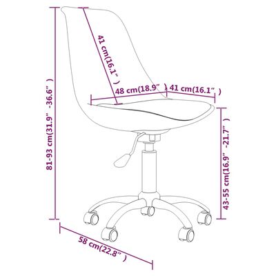 vidaXL Esszimmerstühle 2 Stk. Drehbar Blau Stoff