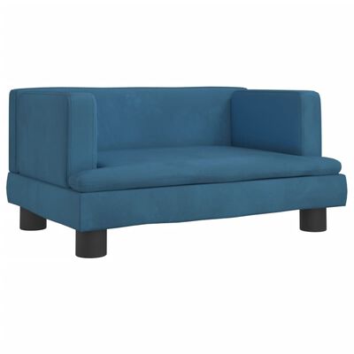 vidaXL Kindersofa Blau 60x40x30 cm Samt