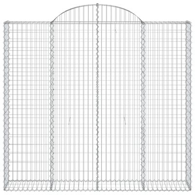 vidaXL Gabionen mit Hochbogen 3 Stk. 200x30x180/200cm Verzinktes Eisen