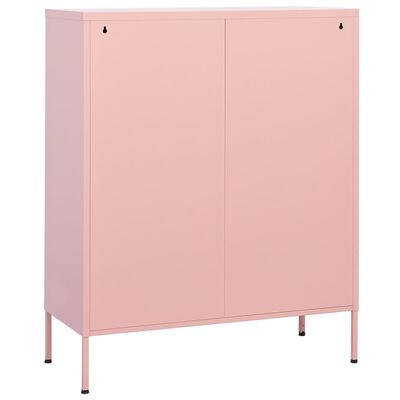 vidaXL Lagerschrank Rosa 80x35x101,5 cm Stahl