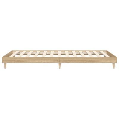 vidaXL Bettgestell ohne Matratze Sonoma-Eiche 75x190 cm Holzwerkstoff