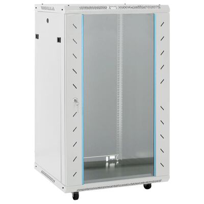 vidaXL 18U Netzwerkschrank 19" IP20 Grau 60x60x100 cm