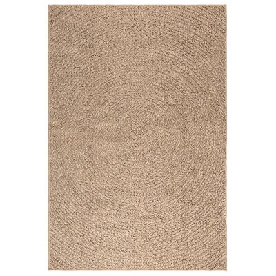 vidaXL Teppich ZIZUR 120x170 cm Jute-Optik Indoor und Outdoor