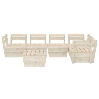 vidaXL 6-tlg. Garten-Paletten-Lounge-Set Imprägniertes Fichtenholz