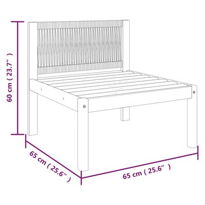 vidaXL 6-tlg. Garten-Lounge-Set mit Kissen Cremeweiß Massivholz Akazie