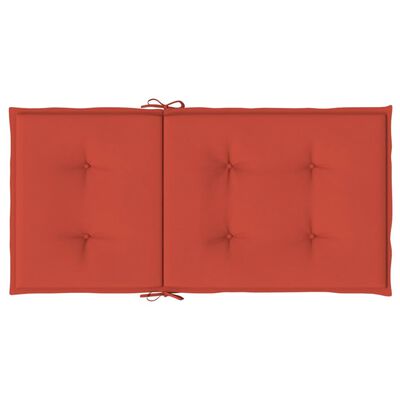 vidaXL Niedriglehner-Auflagen 2 Stk. Melange Rot 100x50x4 cm Stoff