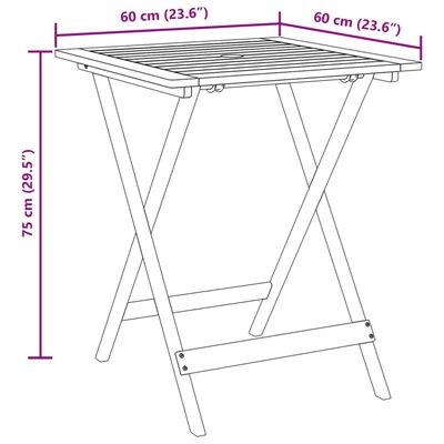 vidaXL 3-tlg. Bistro-Set Schwarz Poly Rattan und Massivholz