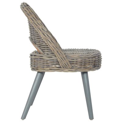 vidaXL Sessel Kubu-Rattan Grau