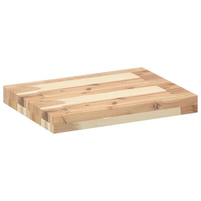 vidaXL Schweberegale 2 Stk. 60x30x4 cm Massivholz Akazie Unbehandelt