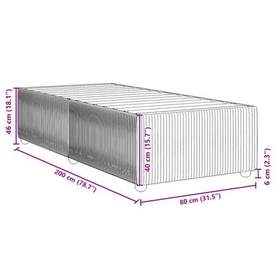 vidaXL Bettgestell Dunkelgrün 80x200 cm Samt