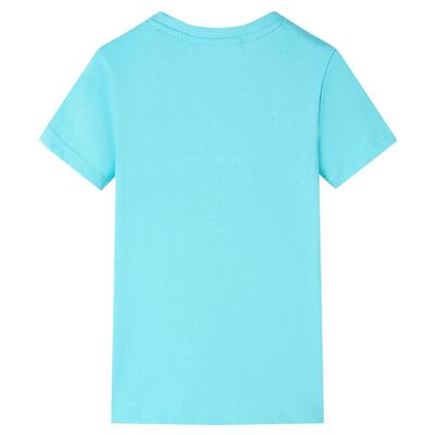 Kinder-T-Shirt Aquablau 128