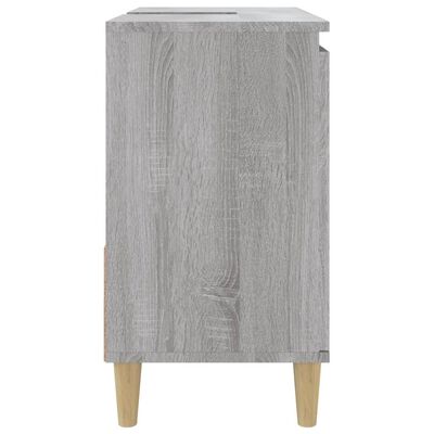 vidaXL Badschrank Grau Sonoma 65x33x60 cm Holzwerkstoff