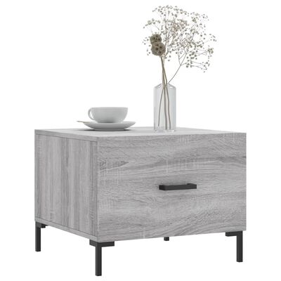 vidaXL Couchtische 2 Stk. Grau Sonoma 50x50x40 cm Holzwerkstoff