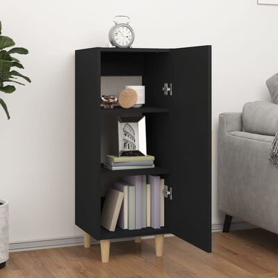 vidaXL Sideboard Schwarz 34,5x34x90 cm Holzwerkstoff