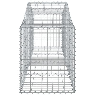 vidaXL Gabionen mit Hochbogen 14 Stk. 200x50x60/80 cm Verzinktes Eisen