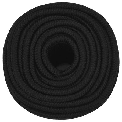 vidaXL Arbeitsseil Schwarz 12 mm 100 m Polyester