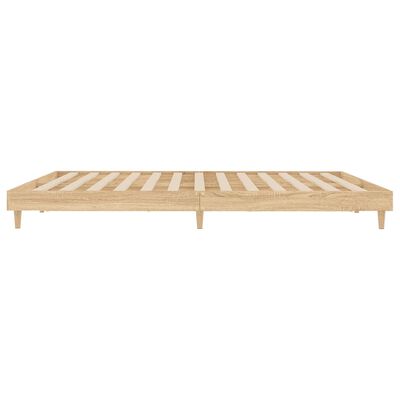 vidaXL Bettgestell ohne Matratze Sonoma-Eiche 140x200 cm Holzwerkstoff