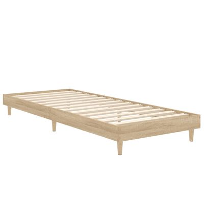 vidaXL Bettgestell ohne Matratze Sonoma-Eiche 75x190 cm Holzwerkstoff