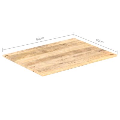 vidaXL Tischplatte Massivholz Mango 15-16 mm 90x60 cm