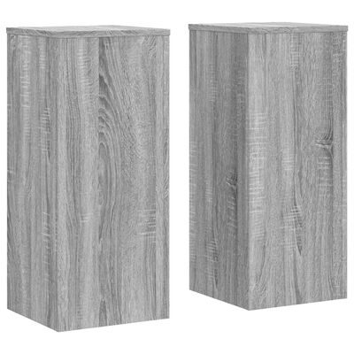 vidaXL Pflanzenständer 2 Stk. Grau Sonoma 30x30x70 cm Holzwerkstoff