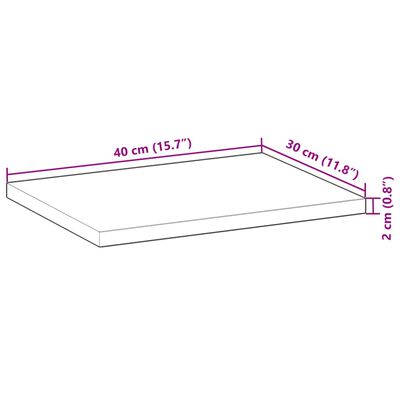 vidaXL Schweberegale 3 Stk. 40x30x2 cm Massivholz Akazie Ölbehandelt