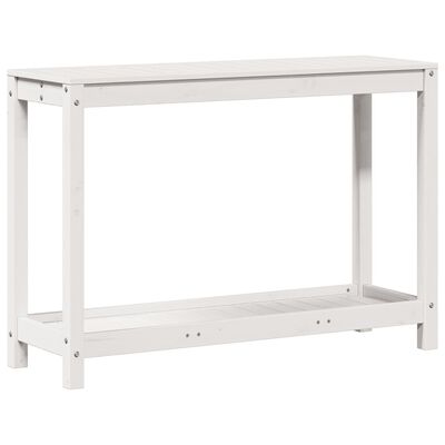 vidaXL Pflanztisch mit Ablage Weiß 108x35x75 cm Massivholz Kiefer