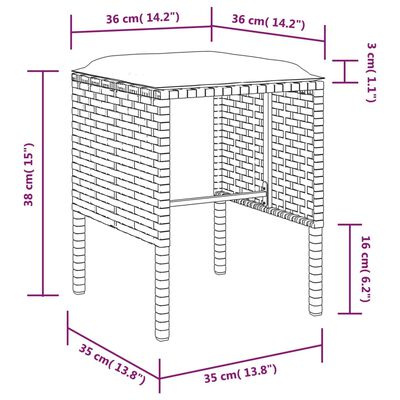 vidaXL 5-tlg. Sofagarnitur in L-Form mit Kissen Poly Rattan Schwarz