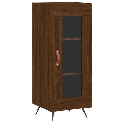 vidaXL Highboard Braun Eichen-Optik 34,5x34x180 cm Holzwerkstoff