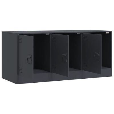 vidaXL TV-Schrank Anthrazit 99x39x44 cm Stahl