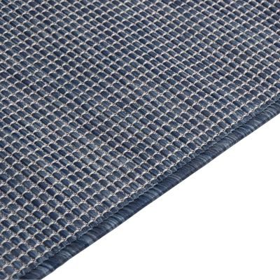 vidaXL Outdoor-Teppich Flachgewebe 100x200 cm Blau