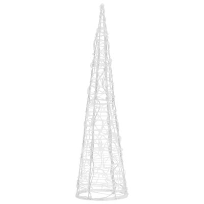 vidaXL LED-Kegel Acryl Weihnachtsdeko Warmweiß 60 cm Pyramide