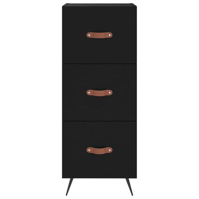 vidaXL Highboard Schwarz 34,5x34x180 cm Holzwerkstoff