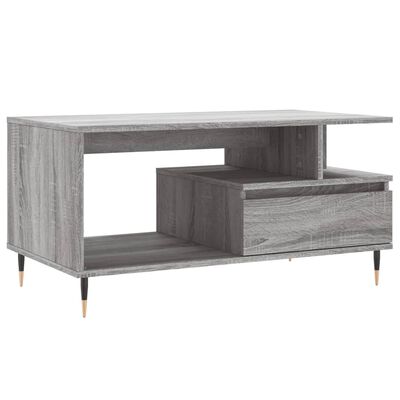 vidaXL Couchtisch Grau Sonoma 90x49x45 cm Holzwerkstoff