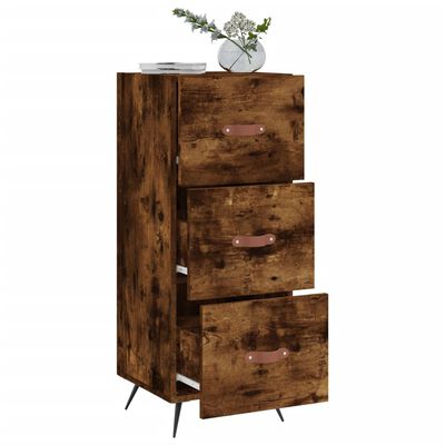 vidaXL Sideboard Räuchereiche 34,5x34x90 cm Holzwerkstoff