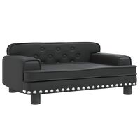 vidaXL Hundebett Schwarz 70x45x30 cm Kunstleder