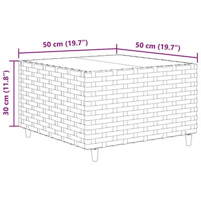 vidaXL 7-tlg. Garten-Lounge-Set mit Kissen Braun Poly Rattan