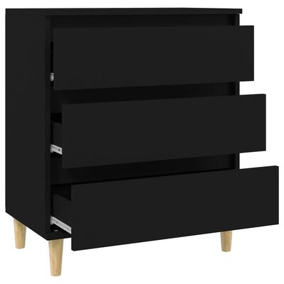 vidaXL Sideboard Schwarz 60x35x70 cm Holzwerkstoff