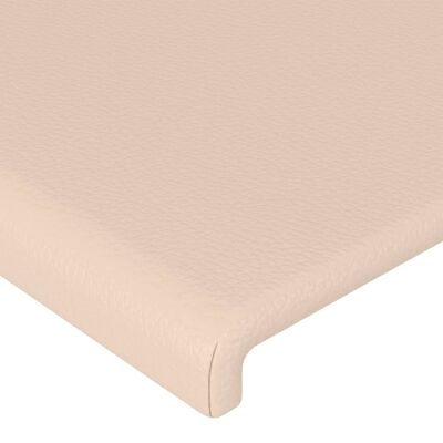 vidaXL Kopfteil mit Ohren Cappuccino-Braun 147x16x118/128cm Kunstleder