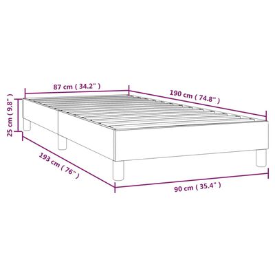 vidaXL Bettgestell Dunkelgrün 90x190 cm Samt