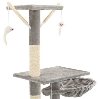 vidaXL Katzen-Kratzbaum mit Sisal-Kratzsäulen 230 - 250 cm Grau