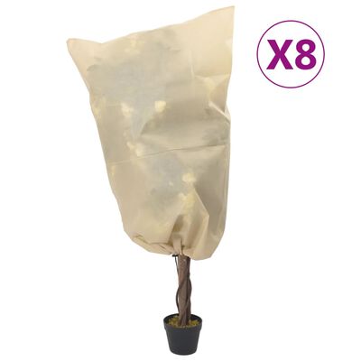 vidaXL Wintervlies mit Kordelzug 8 Stk. 70 g/m² 0,8x1,2 m