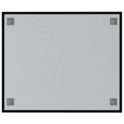 vidaXL Magnettafel Wandmontage Schwarz 60x50 cm Hartglas